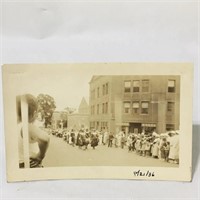 Vintage 1930's Photo Plymouth Mass parade