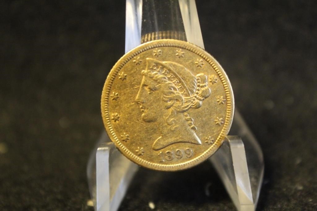 1899-S Liberty Head $5 Pre-33 Gold Coin