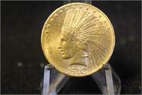 1910-D $10 Indian Head Pre-33 Gold Coin