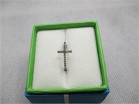 Sterling Silver Cross Ring, Sz 7