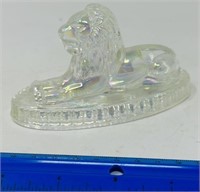 Summit Art Glass Iridescent Lion Paperweight