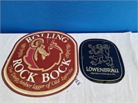 Rolling Rock Bock And Lowenbrah Dark Beer Sign