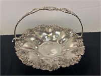 Silver plated, Cake Basket with Handle