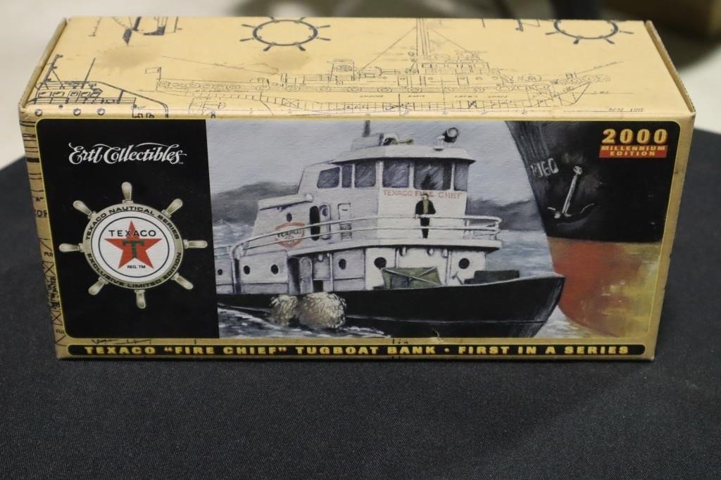 Texaco 2000 tugboat bank in box