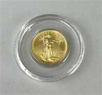 1/10 Oz Fine Gold $5 Eagle Coin.