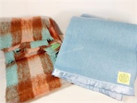 MOHAIR THROW + HORN BROS. WOOL BLANKET