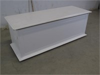 White Painted Wooden Storage Chest