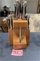 Hampton Forge knife, set and block
