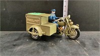 Parcel Post Cast Iron delivery Bike with Post man