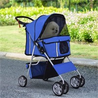 PawHut 4 Wheel Dog Pet Stroller