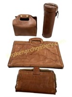 Four a vintage Leather Travel Cases