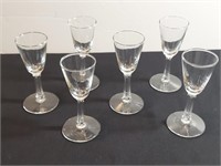 6pc Cordial Sherry Stem Glasses Libbey