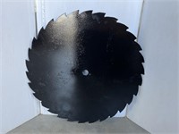 Large black buzz saw blade