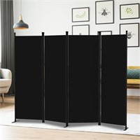 Room Divider 4-Panel Privacy Screen with 3 Suppor