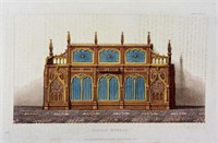 Early 19th C. Gothic Bureau Plate, Ackermann