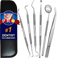 Dental Tools, 6 Pcs Stainless Steel Teeth Cleaning