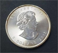 2015 1oz Silver Canadian Maple Coin