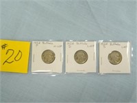 1924, 1924s, 1924D Buffalo Nickels