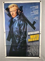 Vintage 1980s Wanted Dead or Alive Movie Poster