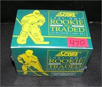 Score 1991 NHL rookie and traded card set