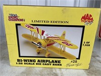 Racing Champions Bi-wing Airplane 1:32 Bank