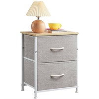 Somdot Small fabric  Dresser with 2 Drawers, Beige