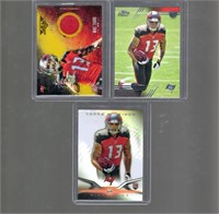 Lot of 3 Mike Evans Rookie Cards with a Relic /50