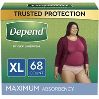 Depend Fit-Flex Incontinence Underwear for Women,