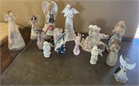 F - LOT OF COLLECTIBLE ANGEL FIGURINES (A34)