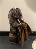 HORSE TOWEL HOLDER W/ TOWEL