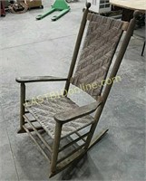 Rush Seat Porch Rocking Chair