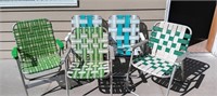 (5) Aluminum Folding Lawn Chairs