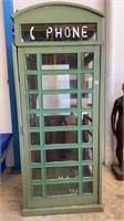 GREEN TELEPHONE BOX ALL TIMBER AND GLASS