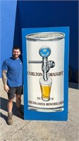 VINTAGE LARGE CARLTON DRAUGHT HAND PAINTED CAN