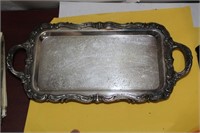 A Silverplated Ornate Tray