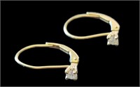 14k gold & diamond earrings