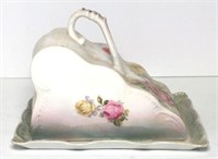 Floral Pattern Cheese Dish with Lid