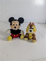 (2) Plush Toys [Mickey Mouse & Chipmunk)