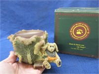 boyds bear "in the cabbage patch" candle holder