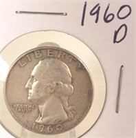 1960 D Washington Silver Quarter