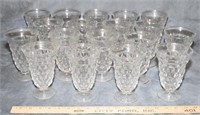 LOT - 18 FOSTORIA AMERICAN FOOTED ICE TEA GLASSES