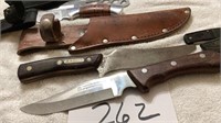 Old timer, hunting knife, tip is broke off, with