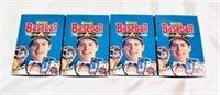 4 boxes of unopened Baseball Card packs 1988