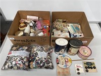 2 x Box Lots Vintage Buttons & Fragrencies