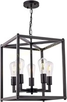 Sivilynus 5 Lights Black Lantern Foyer