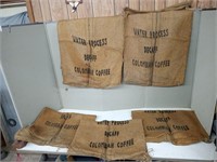 5 WATER PROCESS DECAF COLOMBIAN COFFEE BURLAP BAGS