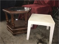 Pair of end tables. One for inside and one for