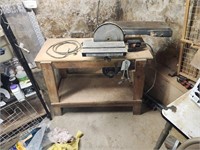 Combination sander mounted on bench - currently