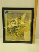 FRAMED SETTER PICTURE  WESTERN CARTRIDGE COMPANY