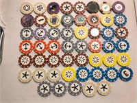 55 Various Foreign, Cruise And Advertising Chips